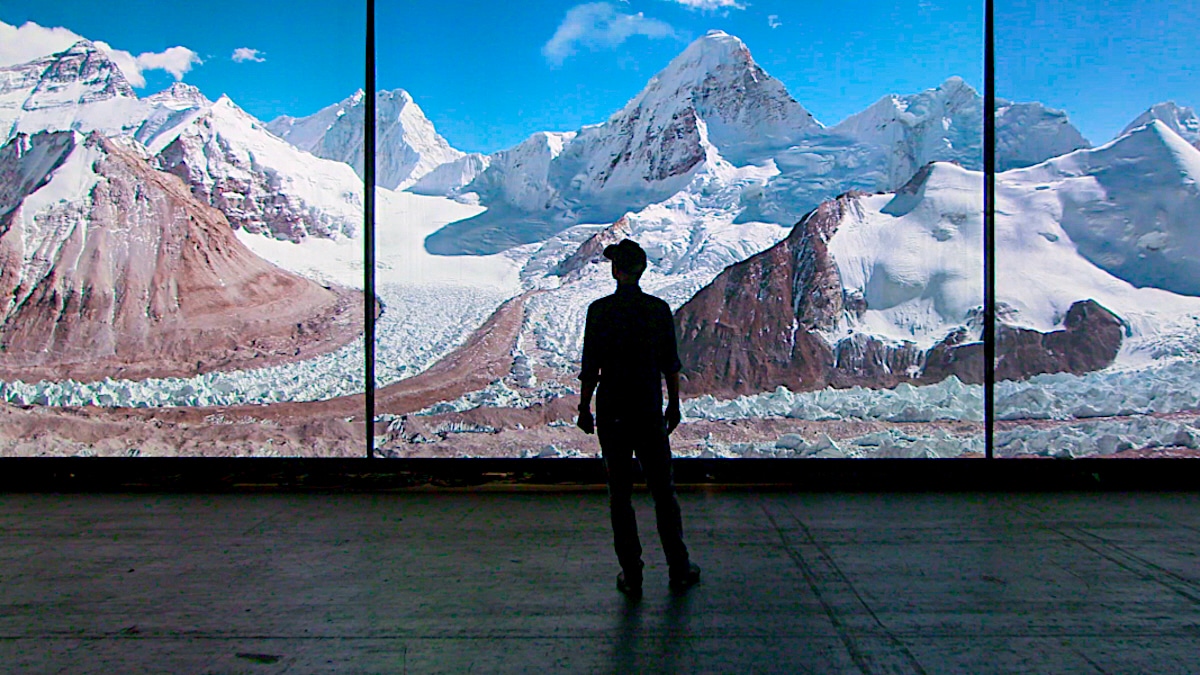 COAL + ICE installation view of David Breashears' Mount Everest, Main Rongbuk Glacier, Tibet, China, 2007