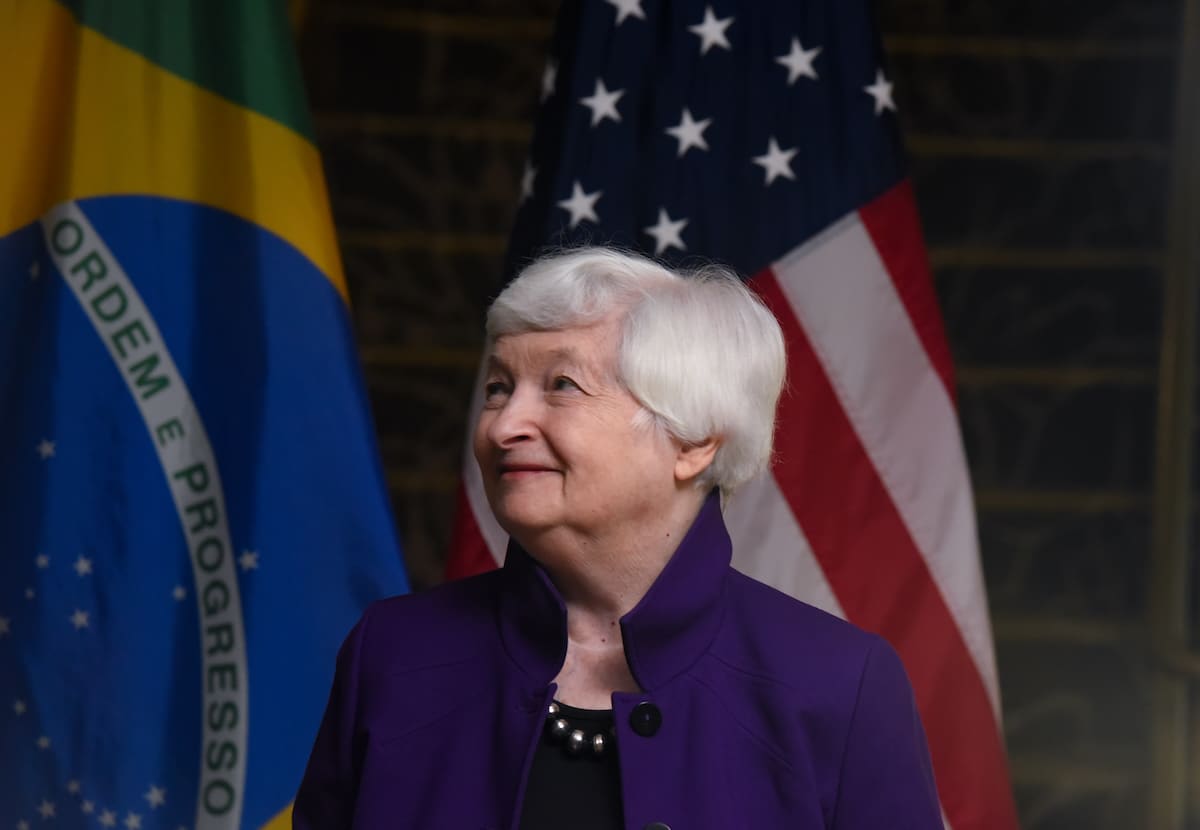 U.S. Treasury Secretary Janet Yellen participates in the G20 Finance Ministers and Central Bank Governors Meeting in Rio de Janeiro, Brazil